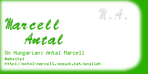 marcell antal business card